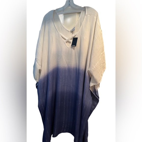 NWT Avenue Women’s Kaftan Ombré Escape Cover Up Beach Drape - Picture 3 of 6